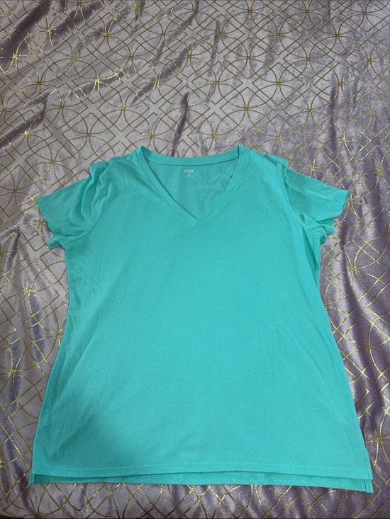 a.n.a Tops - Women's V-Neck Short Sleeve Top - Teal